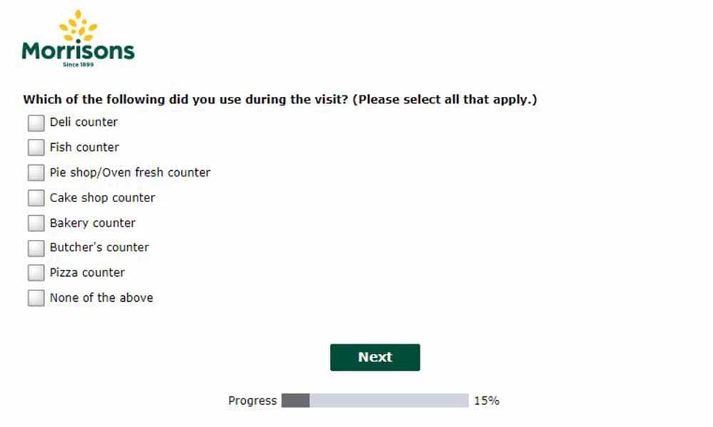 Morrisons feedback survey