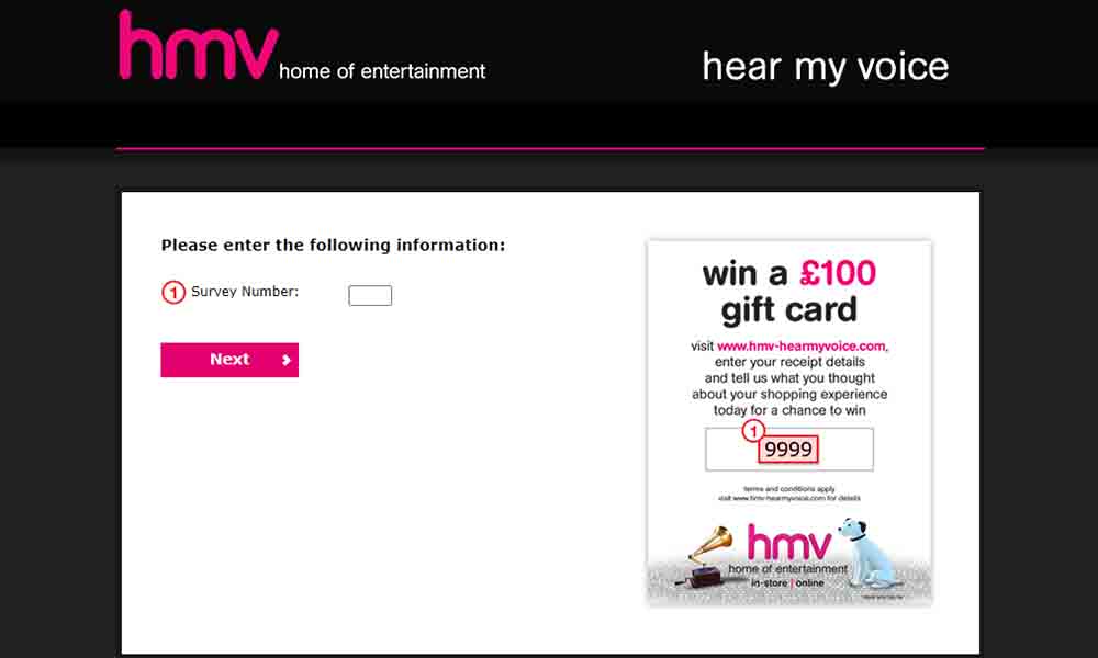 www.hmv-hearmyvoice.com survey