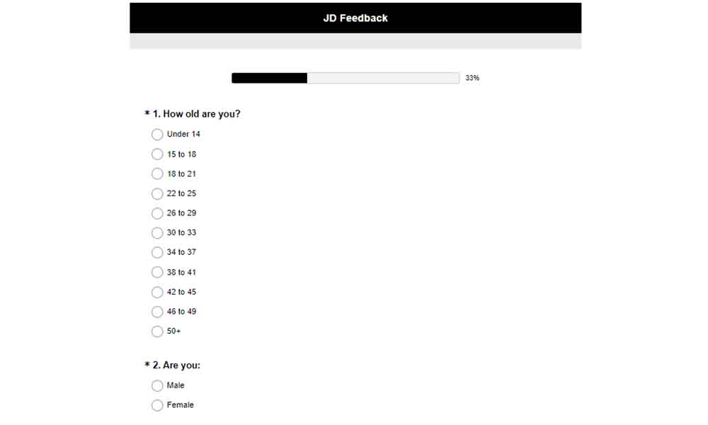 JD Sports UK Feedback Survey 2024