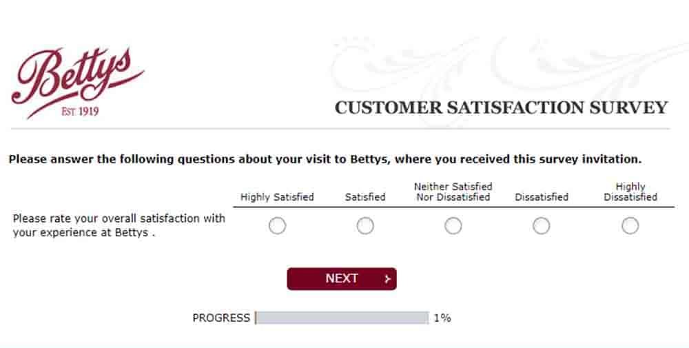 mybettys uk cutomer survey