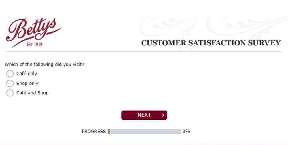 mybettys uk cutomer survey