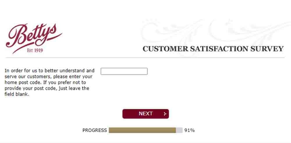 my bettys uk survey