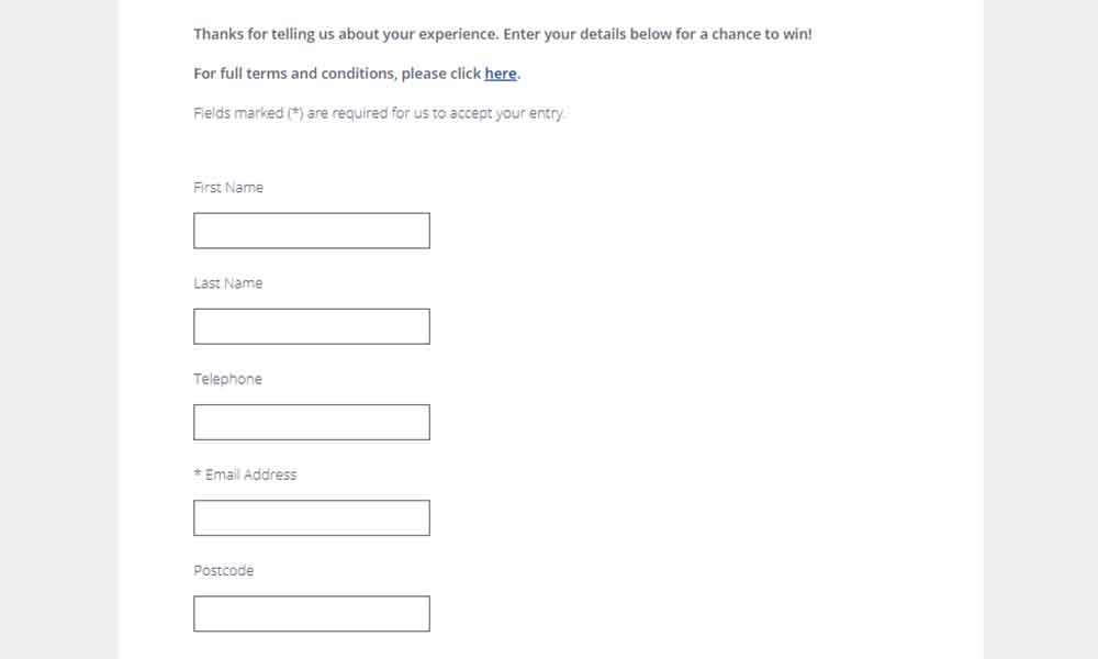 onestop feedback survey
