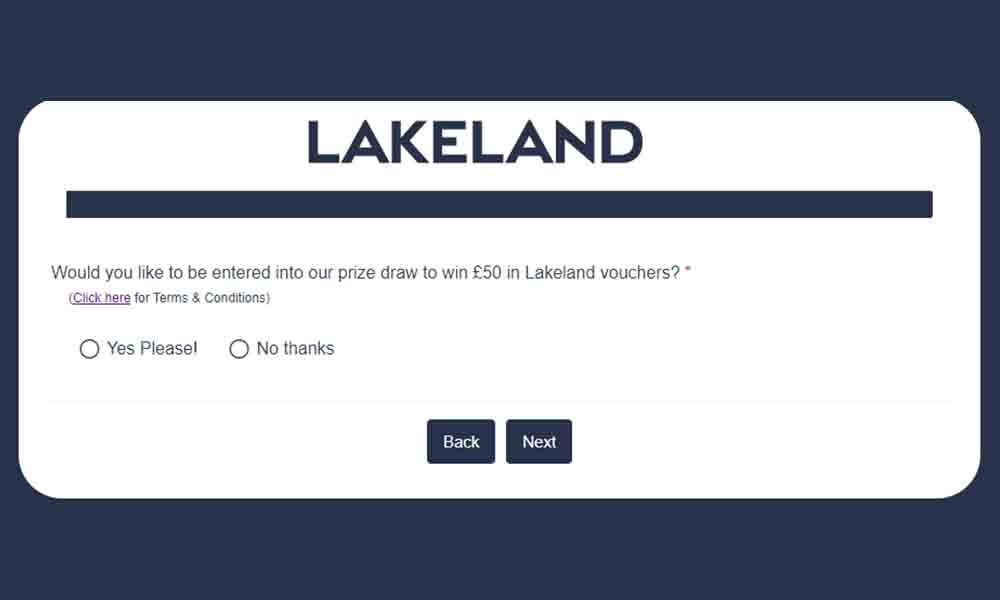 www lakeland co uk homepage action survey