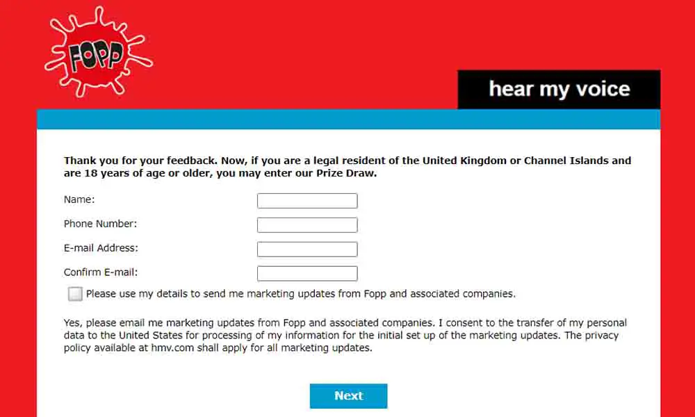 fopp customer experience survey