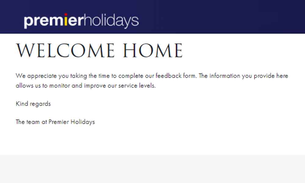 premier holidays feedback