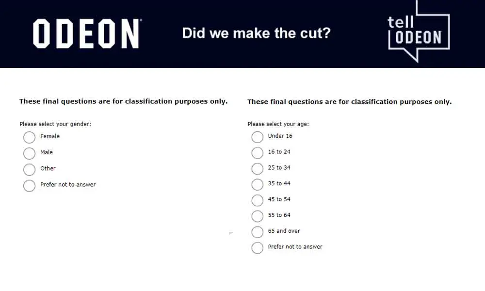 odeon feedback