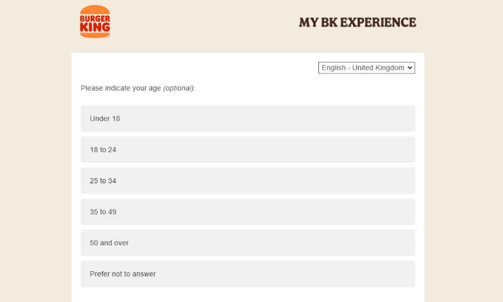 burger king feedback