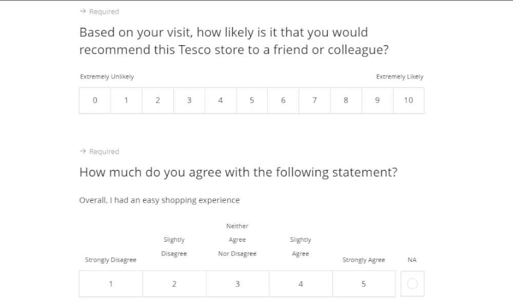 tesco survey