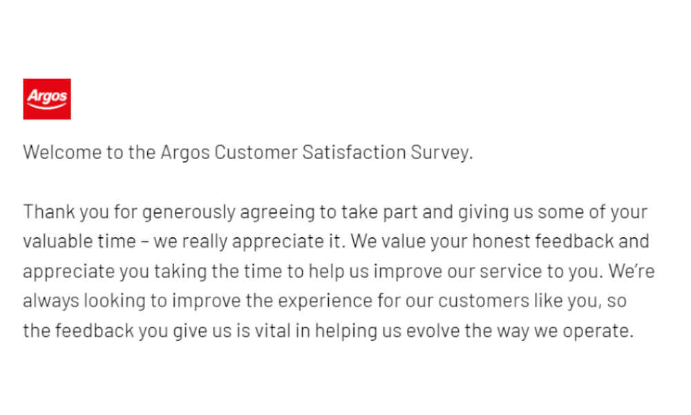 argos store feedback