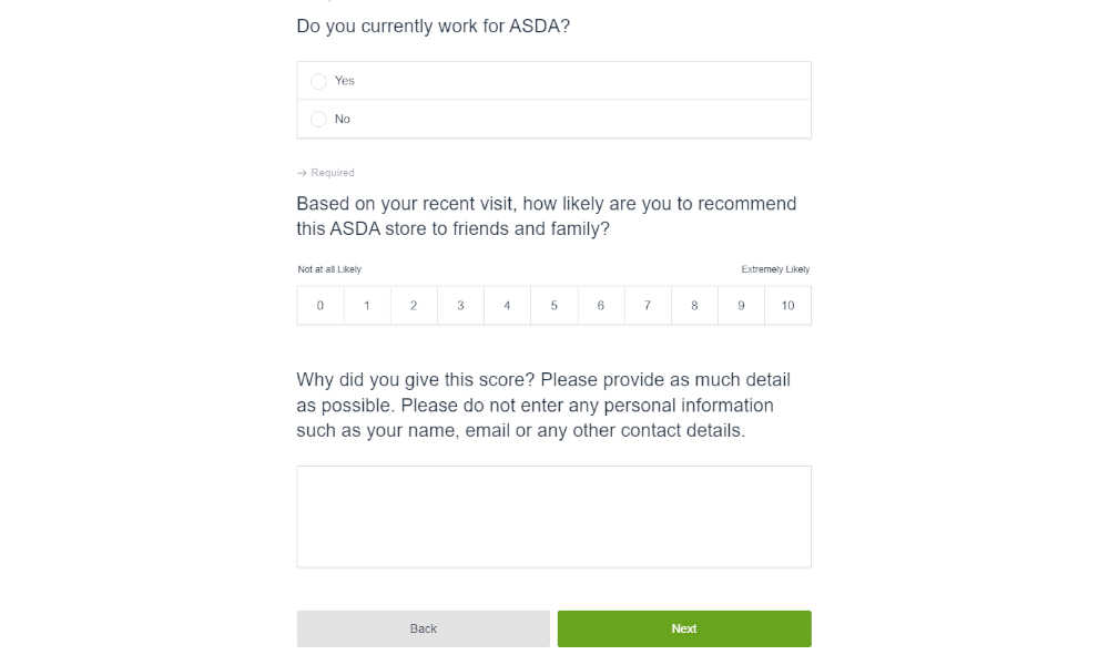 asda survey