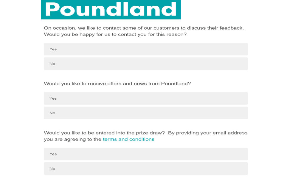 www.poundland.com uk/tell-us