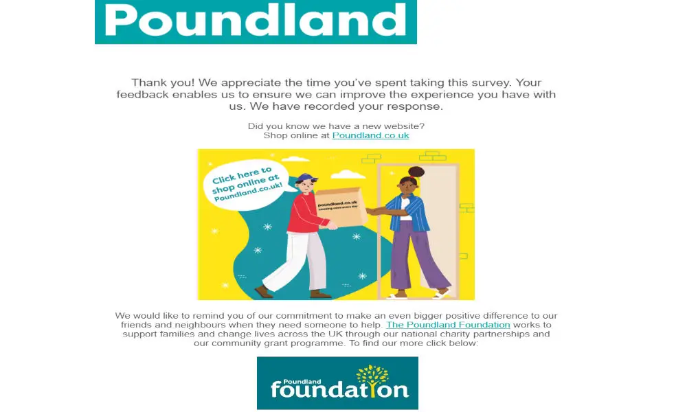 www poundland co uk tell us survey